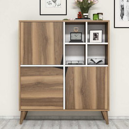 Hanah Home Pulse Armario Multiusos Nogal y Blanco